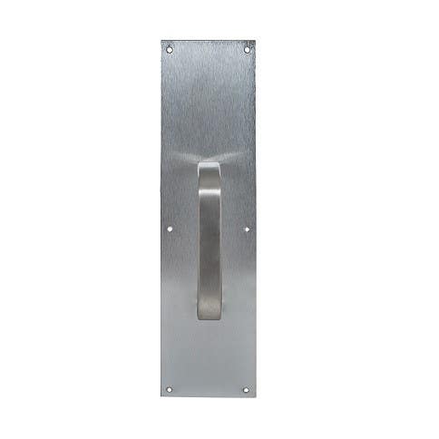 Trimco 1013 Series 3/4 Round Pull Plate, 3-1/2" x 15"