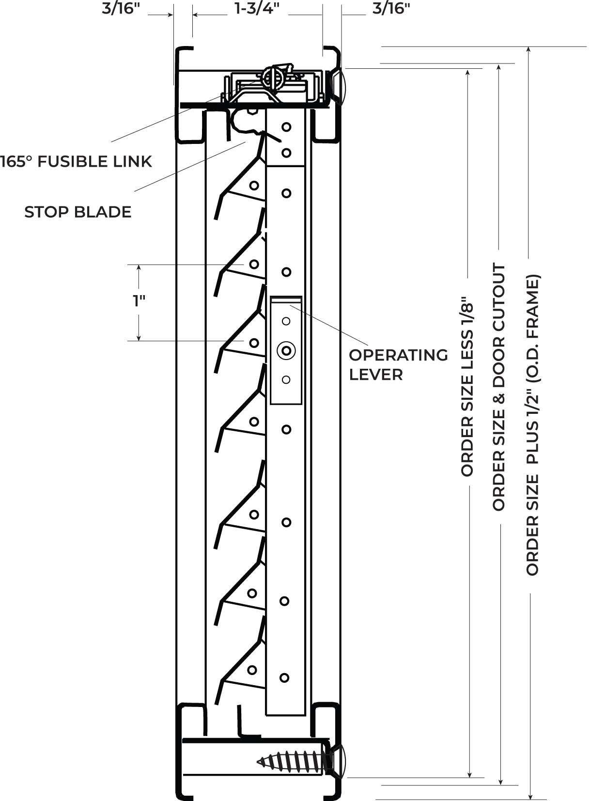 NGP L-1900 Fusible Link Louver