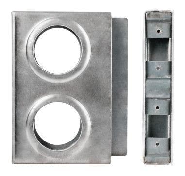 Keedex K-BXDBL Lock Box Double, 2 3/8" Backset, 2 1/8" Holes 1 1/2" Wide