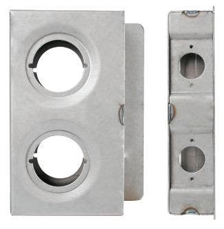 Keedex K-BXDBL234-2D 2" Wide Lock Box Dbl, 2 3/4" BS, 2 1/8" Hole, Indented to 1 3/4"
