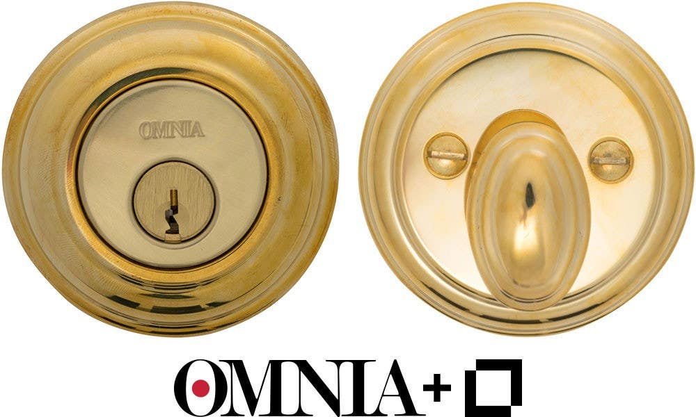 Omnia L.COLDBA Colonial Smart Auxiliary Deadbolt Kit Powered By Level, Solid Brass