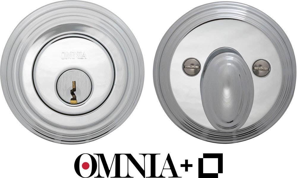 Omnia L.TRADDBA Traditional Smart Auxiliary Deadbolt Kit Powered By Level, Solid Brass