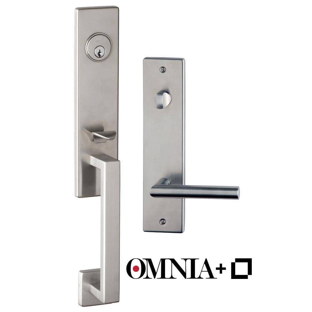 Omnia L.URBAN.F012 Urban Smart Entrance Handleset w/ 12 Trim Powered By Level, Stainless Steel