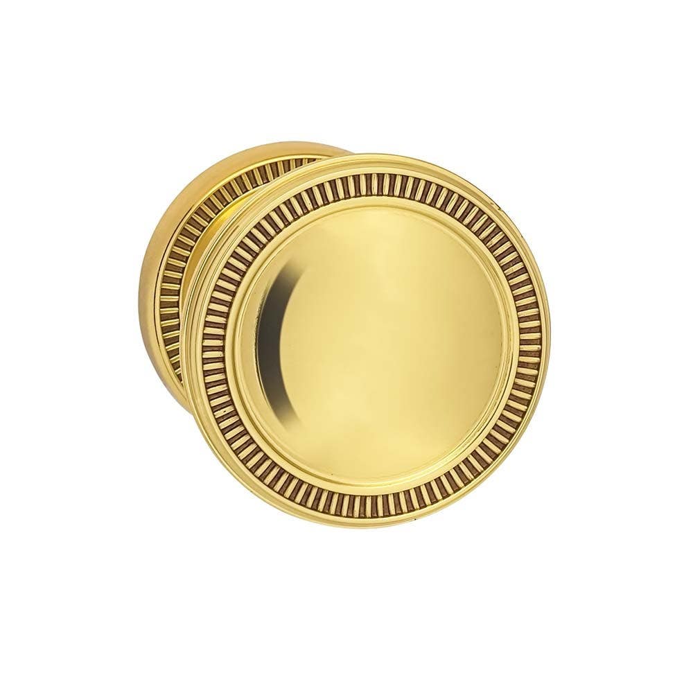 Omnia 511ML Arc Milled Traditional Knob Latchset, Solid Brass