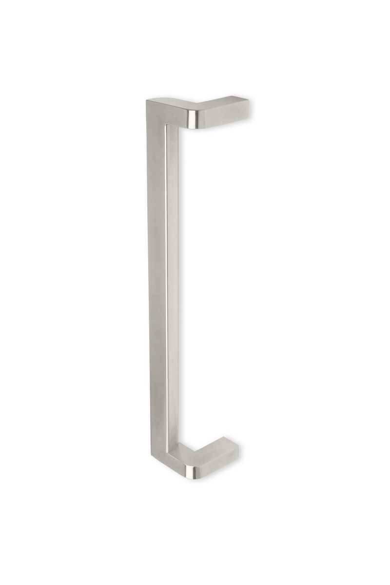 Rockwood RM4267 SkewTek Stainless Steel Offset Door Pull w/ Rectangular Mitered Posts