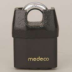 Medeco 5472 High Security Shrouded Padlock with 7/16" Shackle Diameter, Key-In-Knob Cylinder