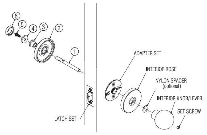 Baldwin Estate 5187 Communication Door Kit
