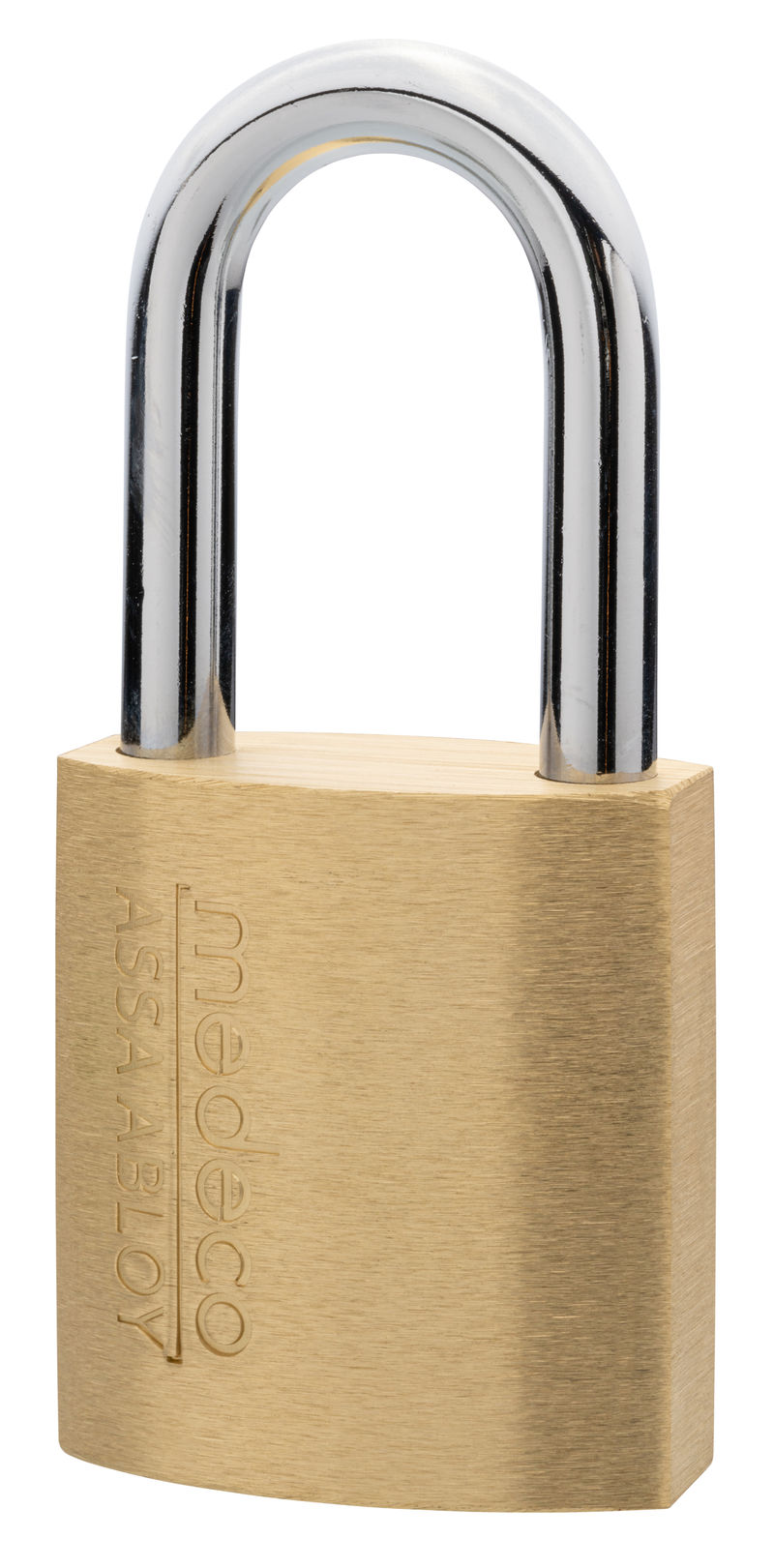 Medeco 50 Series Brass Body Padlock, 2 1/4" Shackle Clearance
