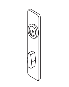 ACCENTRA (formerly Yale) 50 Escutcheon Trim For Narrow Rim, Squarebolt, SVR, CVR Exit Device