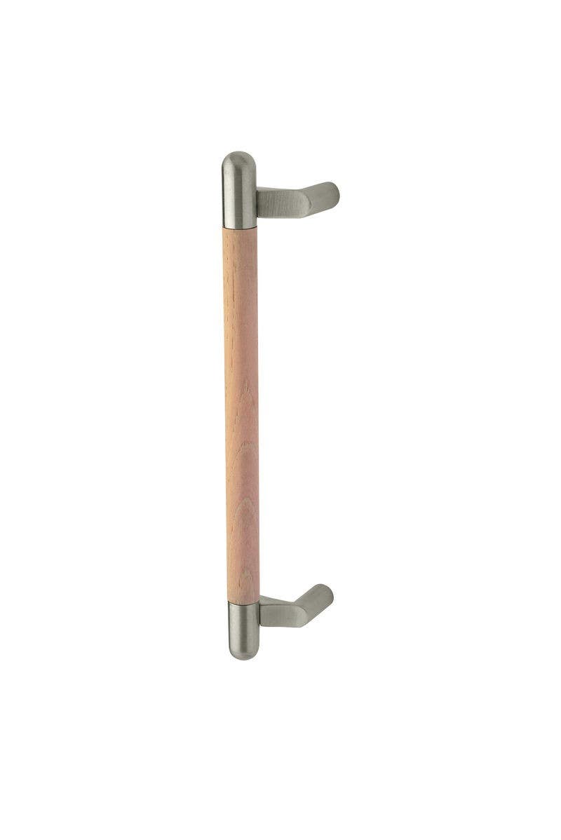 Rockwood RM1570 ArborMet, Small Door Pull, Offset - Round Ends, Wood Grip