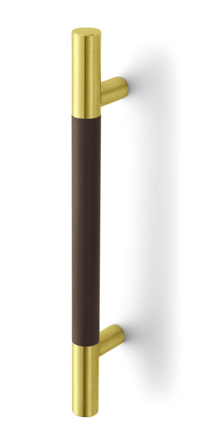 Rockwood RM7501MP Knurled Series, Straight Door Pull w/ Mid-Post, Round Grip, Flat Ends