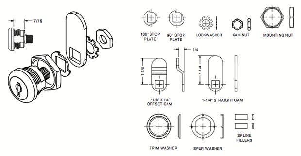 CCL 650/651 Security Sesamee Keyed Economical Die Cast Cam Lock