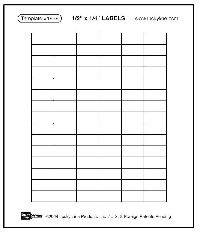 Lucky Line 1959 File-A-Key Button Labels 1/4" x 1/2" (12 pack)