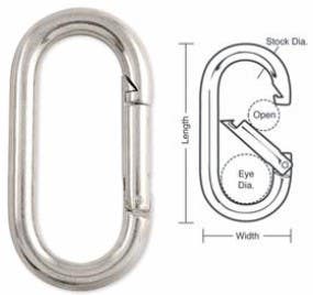 A510C Tough Links Oval Interlocking Carabiner Snaps