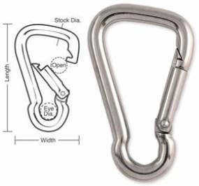 A549 A550 A551 A552 Tough Links Stainless Interlocking Carabiner Snaps