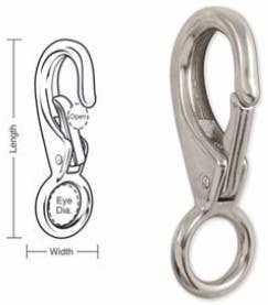 A619 A620 A621 A622 Tough Links Utility Spring Hooks, Fixed Eye