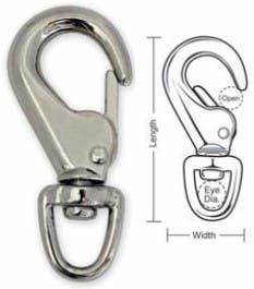 A628 A629 A630 Tough Links Utility Spring Hooks, Swivel Eye