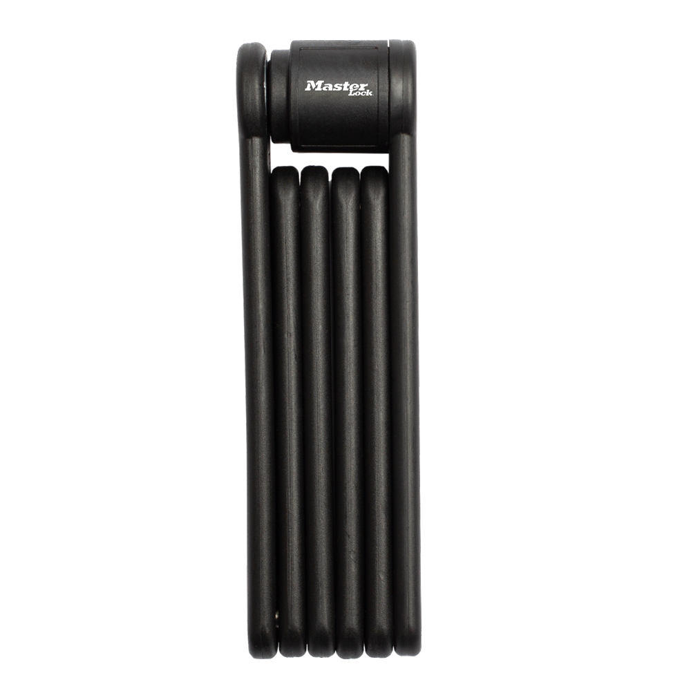 Master Lock 8335EC Folding Bike Lock w/ 3.5mm Diameter Hardened Steel Links & 2-3/4ft (84cm) Long Folding  Body