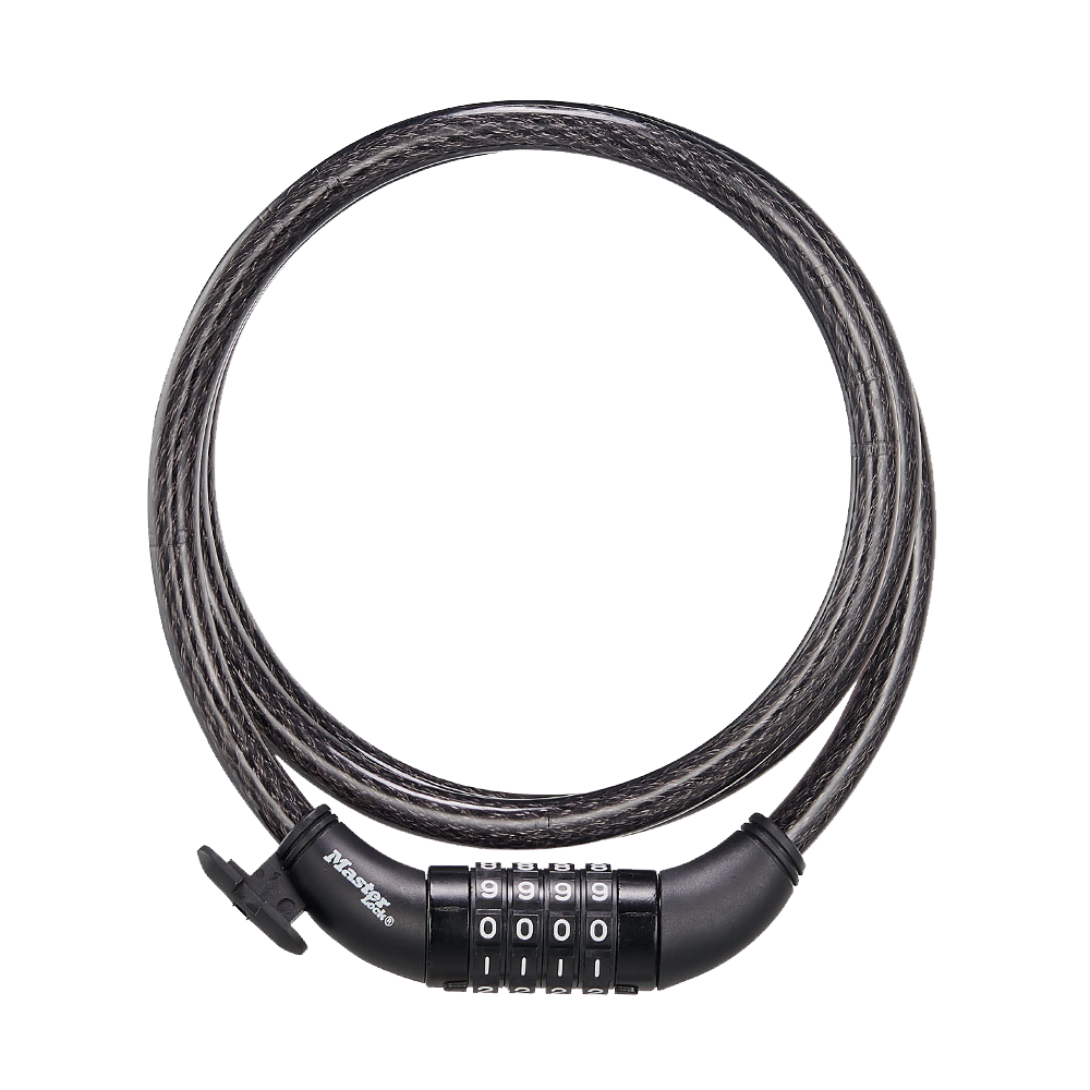 Master Lock 8370D Set Your Own Combination Cable Lock w/ 1/2" (12mm) Diameter & 5' (1.5m) Length