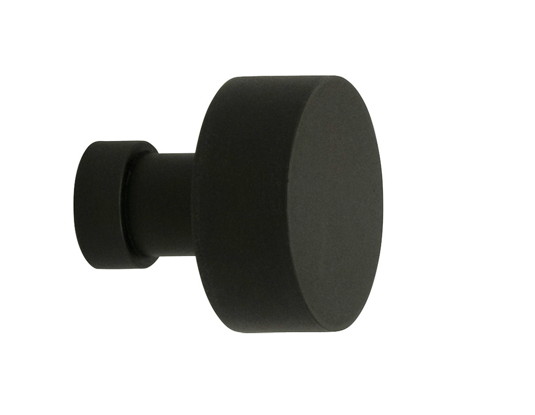 Omnia 9035 Ultima II Modern Round Cabinet Knob - Solid Brass