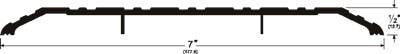 Pemko 176 Flat Saddle Threshold, 7" W x 1/2" H