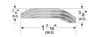 Pemko 2132W Oak Carpet Trim, 1.438" W x 3/8" H