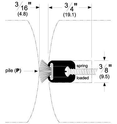 Pemko 300 Adjustable Astragal w/ Pile Brush, 3/4" W x 3/8" H