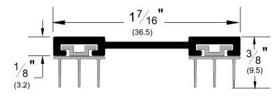 Pemko 3692APK773 Bottom Plate Door Shoe w/ PemkoPrene Insert, Mill Finish Aluminum