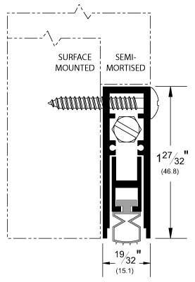 Pemko 4131 Surface Applied or Semi-Mortise Automatic Door Bottom