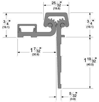 Pemko HM Series Half Mortise Continuous Geared Hinge