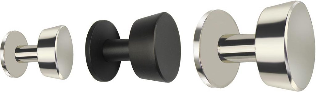 Omnia 9151 Modern Round Cabinet Knob - Solid Brass