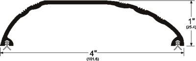 Pemko 219 Residential Saddle Threshold, 4" W x 1" H
