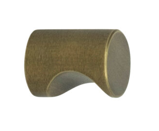 Omnia 9153 Modern Round Cabinet Knob - Solid Brass