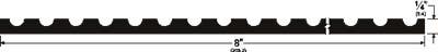 Pemko 228 Floor Plate w/ Safety Tread, 8" W x 1/4" H