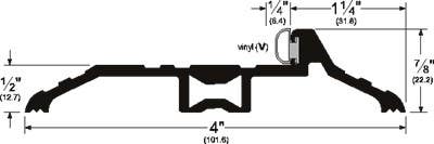 Pemko 252x226 Latching Panic Saddle Threshold, 7/8" H