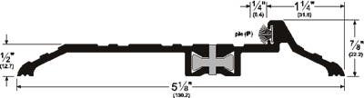 Pemko 253x226 Latching Panic Saddle Threshold, 7/8" H