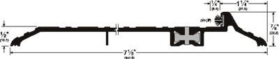 Pemko 255x226 Latching Panic Saddle Threshold, Height - 7/8"