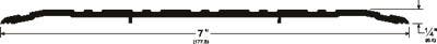 Pemko 276 Flat Saddle Threshold, 7" W x 1/4" H