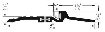 Pemko 278x224 Latching Panic Saddle Threshold, Height - 1/2"