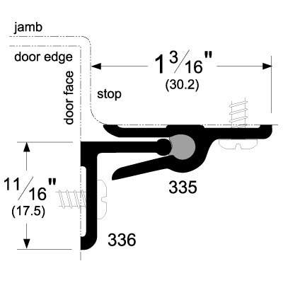 Pemko 335 Heavy Duty Interlock Perimeter Gasketing w/ Sponge Neoprene, Finish-Mill Finish Aluminum