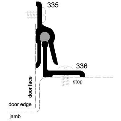 Pemko 336 Heavy Duty Interlock Perimeter Gasketing, Mill Finish Aluminum