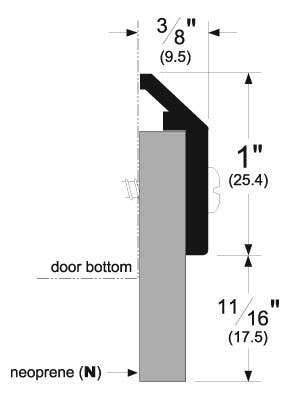 Pemko 368 Surface Plate Door Sweep w/ Neoprene Seal