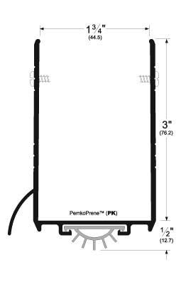 Pemko 2211 U-Shaped Door Shoe w/ Combination Kick Plate & Rain Drip