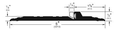 Pemko 2705 Heavy Duty Latching Panic Exit Saddle Threshold, 5" W x 1/2" H