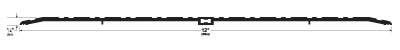 Pemko 2746_FG Thermal Barrier Threshold, 12-1/8" W x 1/4" H