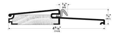 Pemko 8452 Outswing Fixed Bumper Sill w/ Kerf-in Foam Seal, 4-9/16" W x 3/4" H