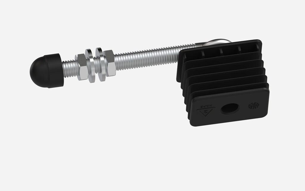 Locinox GBM12-6040 Hinge Set w/ Polyamide Plugs For Garden Gate, For Profile 60 x 40 mm (Set)