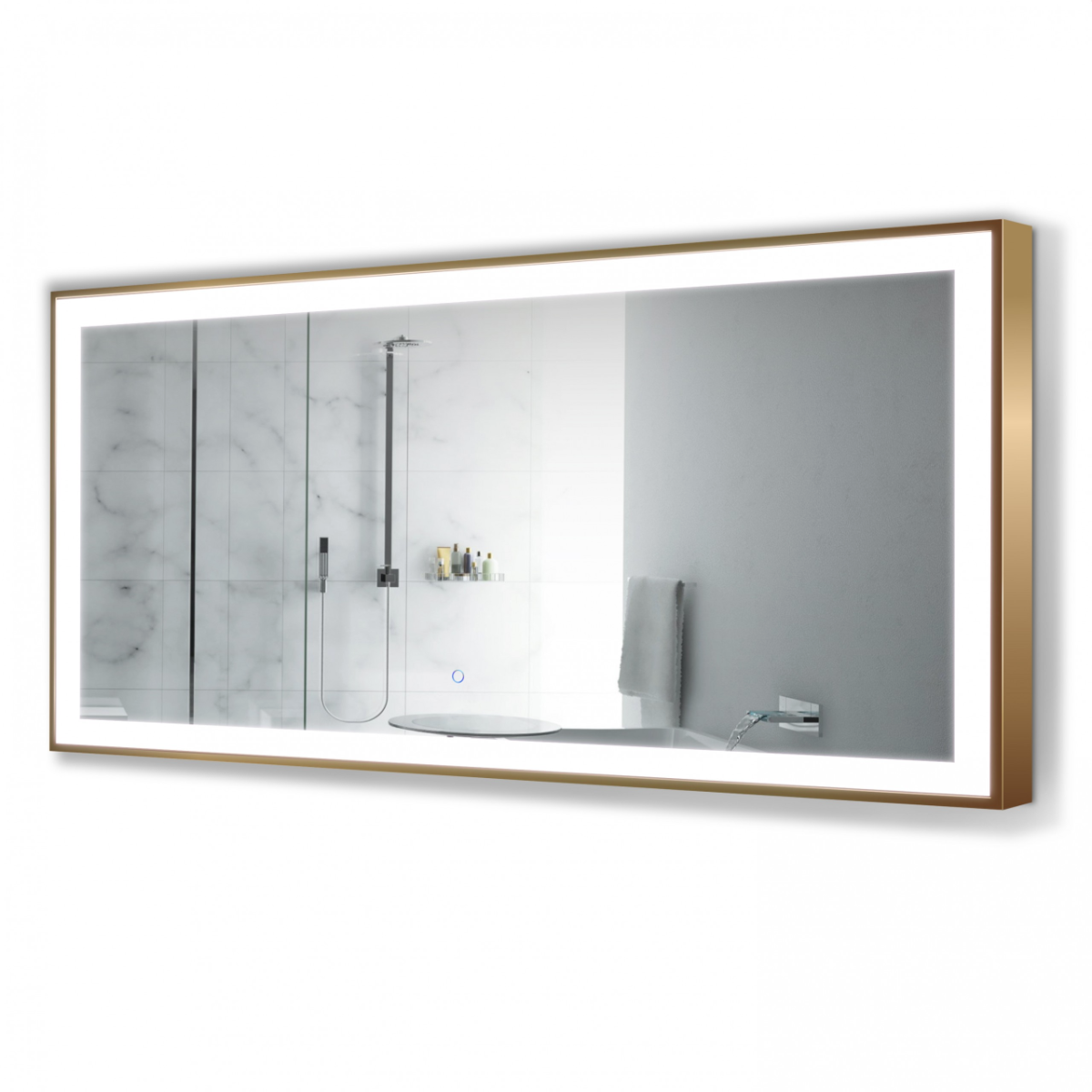 Krugg SOHO6030 60″ X 30″ Black Soho LED Bathroom Mirror