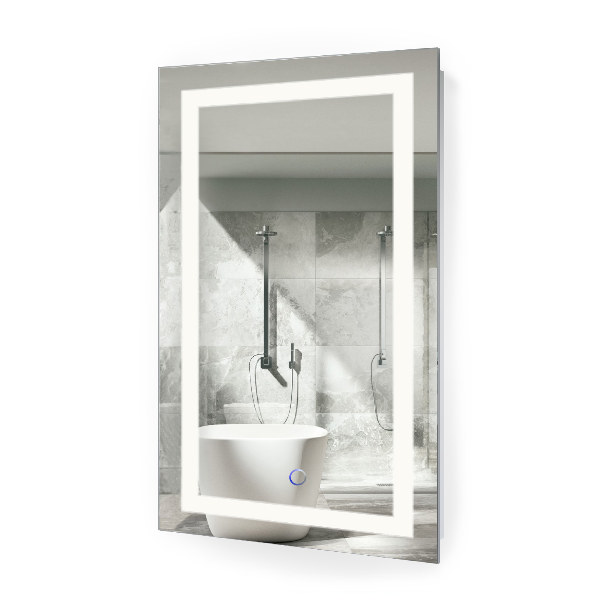 Krugg ICON1830 18″ x 30″ LED Bathroom Mirror w/ Dimmer & Defogger | Lighted Vanity Mirror