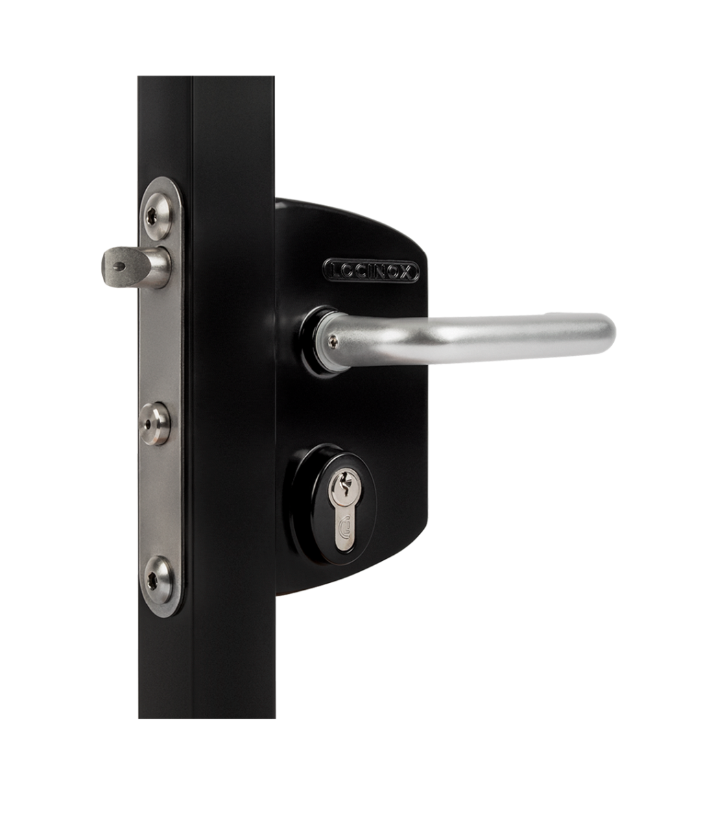 Locinox LPKQU2 Surface Mounted Anti-Panic Gate Lock, Cylinder: VSZ - Keyed to Differ